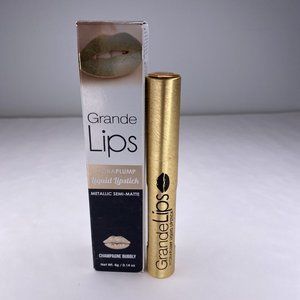 Grande Lips Hydraplump Liquid Lipstick Champagne Bubbly Metallic Semi Matte New
